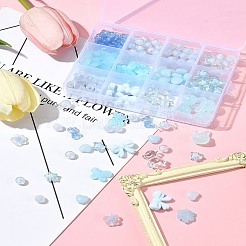ミックスシェイプ＆ミックススタイルのアクリルビーズファインディングキット  ライトスカイブルー  7.5~20x7~20x4~8.5mm  穴：1.5~2mm&nbsp;DIY-FS0007-09A