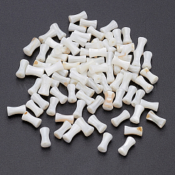 天然淡水シェルビーズ連売り  竹の棒  8x4mm  穴：0.6mm  約46個/連  15.16インチ（38.5cm）  1連売り/箱&nbsp;SHEL-NB0001-40