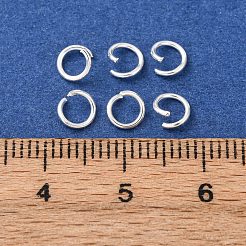 真鍮製オープンタイプ丸カン  ラウンド  カドミウムフリー＆鉛フリー  925銀メッキ  5x0.7mm  内径：3.5mm  21ゲージ&nbsp;KK-G604-08S-17