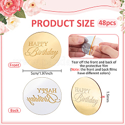 48Pcs Acrylic Cake Toppers&nbsp;AJEW-FG0006-05A