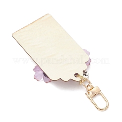 Flower Natural Amethyst & Lemon Jade & Synthetic Turquoise & Cherry Quartz Glass Chip Pendant Decorations&nbsp;HJEW-JM03239