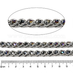 304ステンレススチールガラスリンクチェーン  溶接されていない  スプールで  ダークブルー  10x8x8mm&nbsp;CHS-L029-10P-04