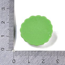 クリスマステーマの樹脂カボション  フラットラウンドいウサギ  黄緑  21x22.5x9.5mm&nbsp;RESI-H162-09D
