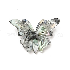 セルロースアセテート（樹脂）カボション  蝶  アクアマリン  24x32x6mm&nbsp;KY-A002-01A