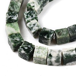 Natural Green Spot Jasper Beads Strands&nbsp;G-T139-6x6-23A