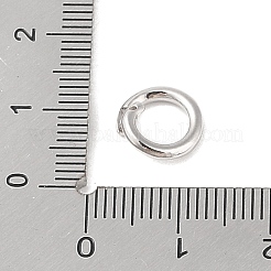 真鍮製のロック丸カン  オープンラウンド  プラチナ  10x3mm  9ゲージ  内径：6.5mm&nbsp;KK-S369-01P-03