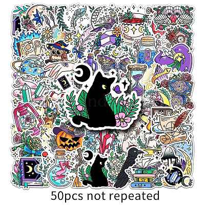 50Pcs PET Stickers&nbsp;PW-WGFF8CD-01-1