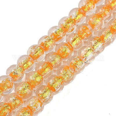 Handmade Foil Lampwork Beads Strands&nbsp;FOIL-K003-04F-1