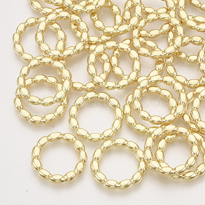 合金フレームコネクター  リング  ライトゴールド  19x2mm  内径：13mm&nbsp;LS-X-PALLOY-S121-219-1