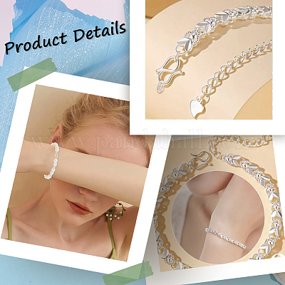 スターリングシルバーのS字留め金8個925個 S字フックの留め金 ダブル丸