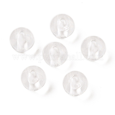 透明なアクリルビーズ  ラウンド  ホワイト  直径約8mm  穴：1.5mm  約2000個/500g&nbsp;PL526_8MM-1