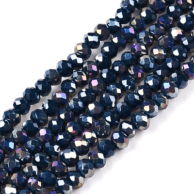 Electroplate Glass Beads Strands&nbsp;EGLA-A044-P2mm-B16-1