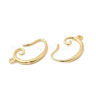 Brass Earring Hooks&nbsp;KK-Z154-15G-1