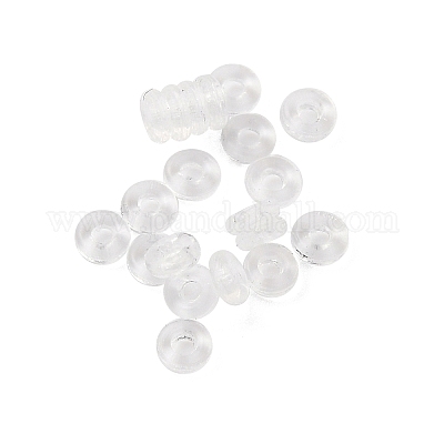 シリコンガスケット  リング  透明  2.5x0.7mm  穴：0.7mm  100個/セット&nbsp;KK-K381-05B-1