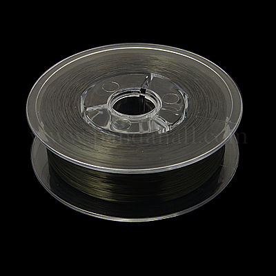 フラット弾性クリスタルストリング  弾性ビーズ糸  ストレッチブレスレット作り用  ブラック  0.8mm&nbsp;EC-G002-0.8mm-19-1