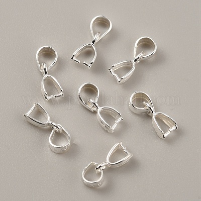 925 Sterling Silver Ice Pick Pinch Bails&nbsp;FIND-WH0114-82S-1