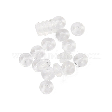 シリコンガスケット  リング  透明  2.5x0.7mm  穴：0.7mm  100個/セット&nbsp;KK-K381-05B-1
