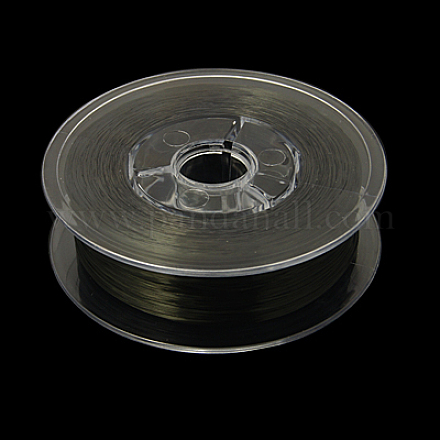 フラット弾性クリスタルストリング  弾性ビーズ糸  ストレッチブレスレット作り用  ブラック  0.8mm&nbsp;EC-G002-0.8mm-19-1