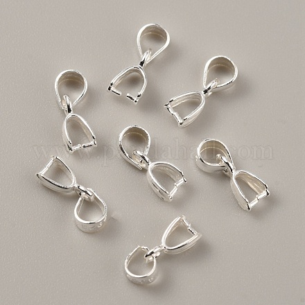 925 Sterling Silver Ice Pick Pinch Bails&nbsp;FIND-WH0114-82S-1