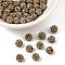 Pave Disco Ball Beads, Polymer Clay Rhinestone Beads, Grade A, Round, Lime, PP12(1.8~1.9mm), 8mm, Hole: 1mm