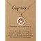 Alloy Constellation Pendant Necklaces, Golden, Capricorn, 17.13 inch(43.5cm)