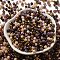 Glass Beads, Faceted, Rondelle, Coffee, 4x3mm, Hole: 0.4mm, about 6800pcs/500g