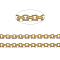 Brass Cable Chains, Soldered, with Spool, Oval, Cadmium Free & Nickel Free & Lead Free, Long-Lasting Plated, Golden, 2x1.5x0.35mm, about 301.83 Feet(92m)/roll