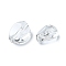 20Pcs Transparent Glass Beads, Twist, 8x6.5x5mm, Hole: 1mm