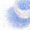 Glass Bugle Beads, Transparent Colours Rainbow, Light Blue, 2.5~3x2mm, Hole: 0.9mm, about 15000pcs/pound
