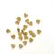 Brass Beads, Long-plating, Heart, Real 14K Gold Plated, 7x6mm
