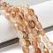 Natural Agate Beads Strands, Dyed & Heated, Twist, Peru, 12x8x8mm, Hole: 1.2mm, about 33pcs/strand, 16.34''(41.5cm)