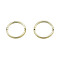 Brass Bead Frames, Circle Frames, Ring, Nickel Free, Real 14K Gold Plated, 13x13x2.5mm, Hole: 0.9mm