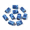 Handmade Polymer Clay Beads, Column with Jewelry Crafts Pattern, Cornflower Blue, 11x6~7.5mm, Hole: 2~3mm