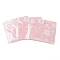 Plastic Resealable Bag, Storage Bags, Self Seal Bag, with Top Seal, Cartoon, Pink, Flower, 10x11x0.15cm, Unilateral Thickness: 2.7 Mil(0.07mm), 100pcs/bag