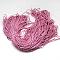 Polyester & Spandex Cord Ropes, 1 Inner Core, with Patterns, for Shoe Lace Cord Making, Hot Pink, 2mm, about 109.36 yards(100m)/bundle