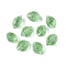 Glass Beads, Lemon, Pale Green, 14x10x9mm, Hole: 0.7~1mm