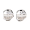 Brass Beads, Nuggets, Rack Plating, Long-Lasting Plated, Cadmium Free & Lead Free, Platinum, 9.5x10.5x9.5mm, Hole: 1.5~1.6mm