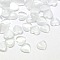 Cat Eye Cabochons, Heart, White, 6x6x3mm