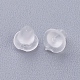 プラスチック製ピアスキャッチ  ピアスバックキャッチ  透明  3x4mm  穴：0.4mm&nbsp;KY-G006-04-A-2