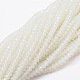 オパールビーズ連売り  ロンデル  多面カット  4x2~3mm  穴：1mm  約115個/連  14インチ&nbsp;G-E316-2x4mm-27-1