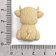 シリコンビーズ  牛  小麦  30.5x26x18.5mm  穴：2mm&nbsp;SIL-S010-06C-3