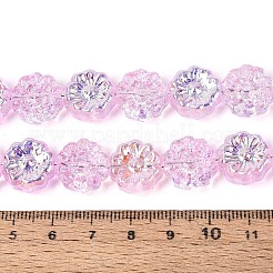 Electroplate Transparent Glass Beads Strands&nbsp;EGLA-N055-01F