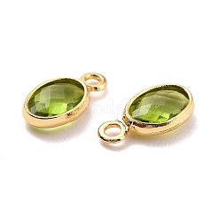 Eco-Friendly Brass with Glass Pendants&nbsp;KK-K268-01V