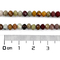 天然アラシャン瑪瑙ビーズ連売り  多面カット  ロンデル  4~4.5x3mm  穴：0.7mm  約120個/連  15.55インチ（39.5cm）&nbsp;X-G-C127-B01-01