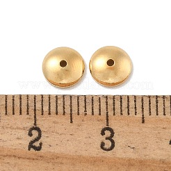 真鍮製ビーズキャップ  カドミウムフリー＆ニッケルフリー＆鉛フリー  フラットラウンド  18KGP本金メッキ  6x2mm  穴：1mm&nbsp;KK-H503-09G-02