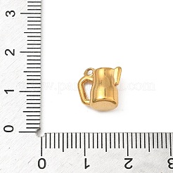 304ステンレススチールチャーム  コーヒーポット  ゴールドカラー  10.5x11x6.5mm  穴：2x4.8mm&nbsp;STAS-H246-01G