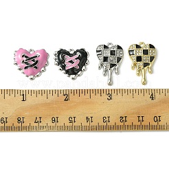 8Pcs 4 Style Valentine's Day Alloy Enamel Pendants&nbsp;FIND-FS0001-90