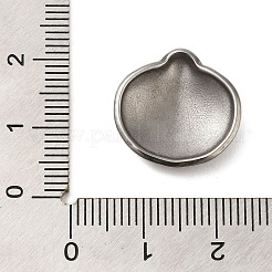 304ステンレススチールカボション  シェル形状  ステンレス鋼色  17x18x4.5mm&nbsp;STAS-G344-11B-P