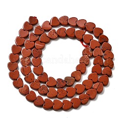 天然石レッドジャスパービーズ連売り  ハート  6x6x2mm  穴：0.7mm  約65~72個/連  13.39''（34cm）〜15.35''（39cm）&nbsp;G-A272-A01-19