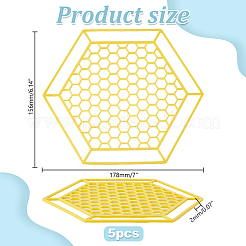 ABSプラスチック製の浮き島  浮遊式ミツバチ給水ステーション  六角  きいろ  156x178x2mm&nbsp;AJEW-WH0248-803